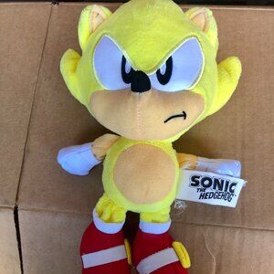 Official Sega Sonic The Hedgehog Super Sonic Soft Plush 12” Jakks Pacific 2021
